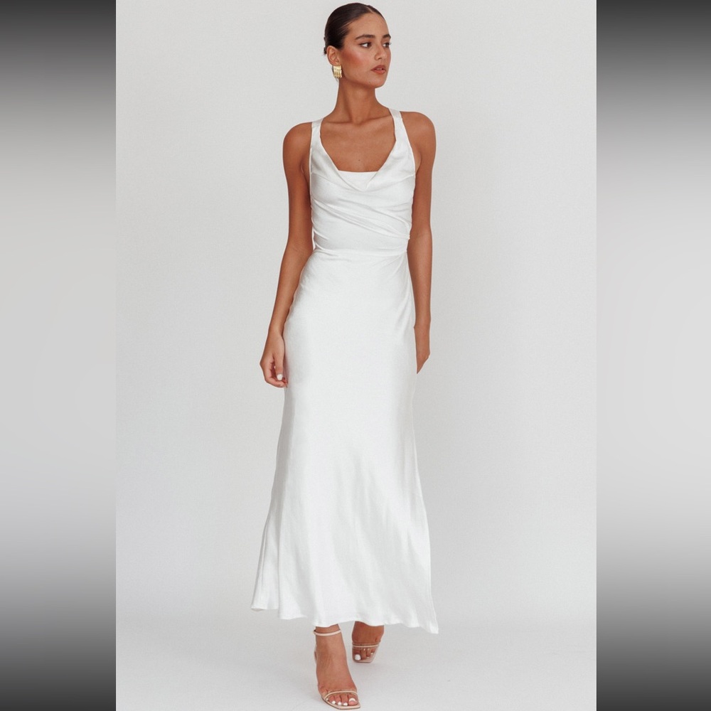 Sitara Tied Back Maxi Dress White